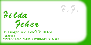 hilda feher business card